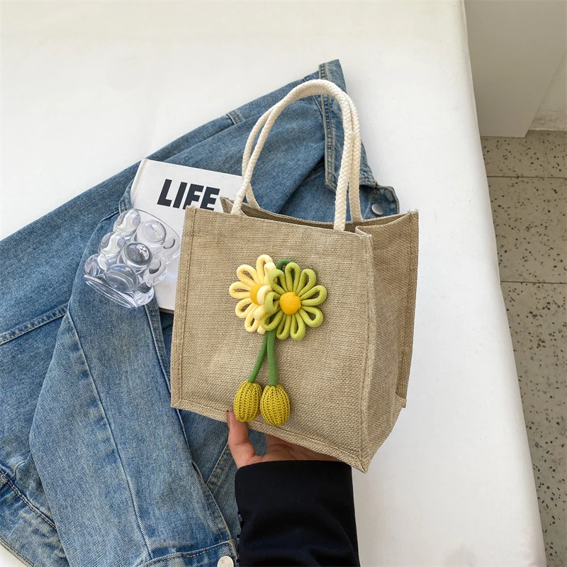 Dekorative Blumen Akzent Tragetasche
