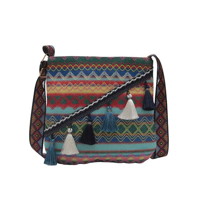 Dekorative bestickte Schultertasche