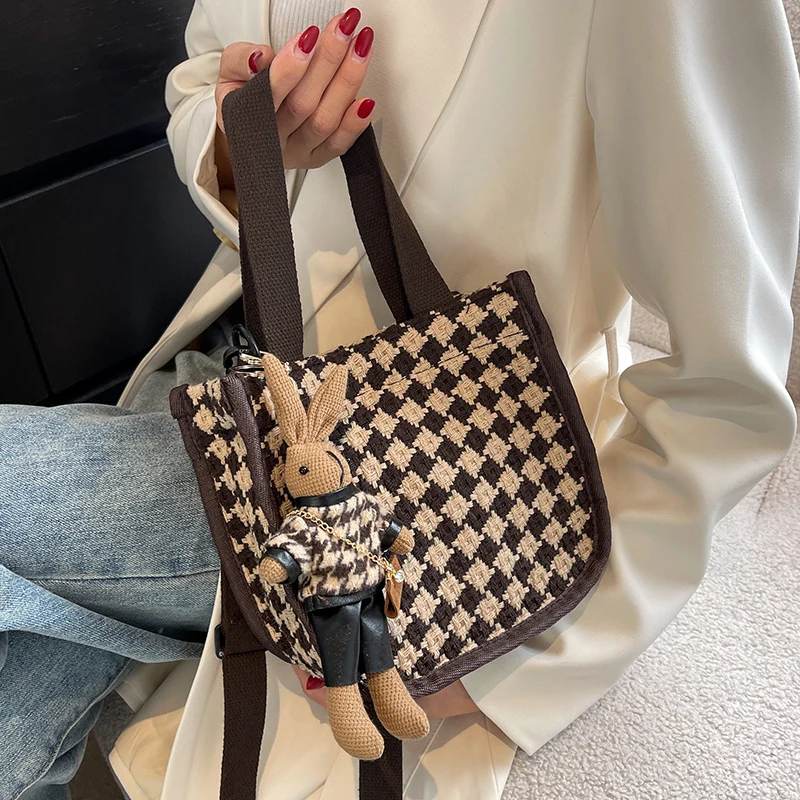 Schachbrettmuster Handtasche