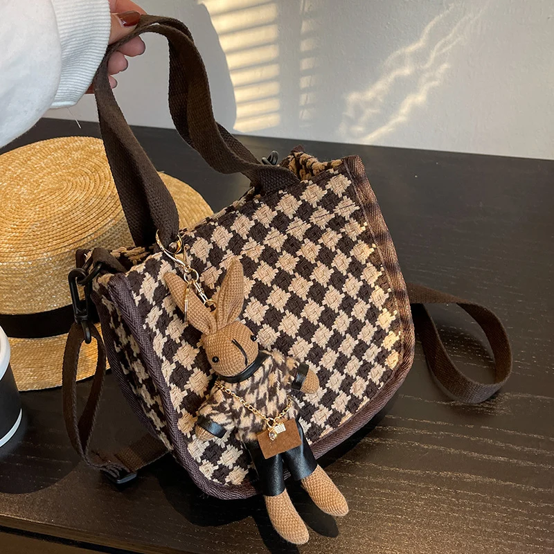 Schachbrettmuster Handtasche