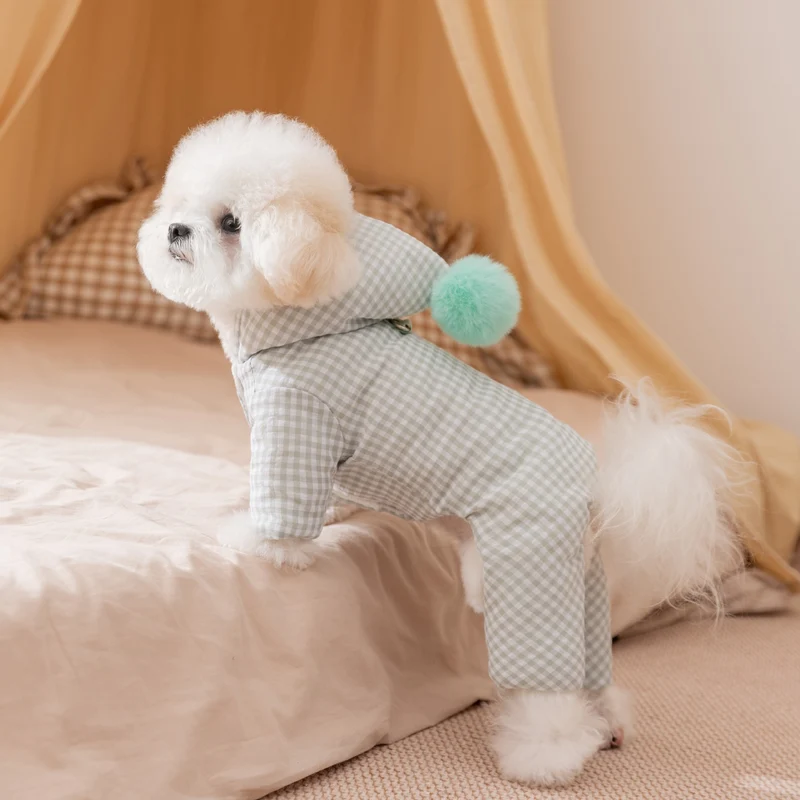 Hundejacke mit vier Beinen, Baumwolle, gepolstert
