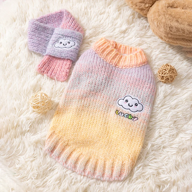 Regenbogen-Pullover für Hunde, vier Jahreszeiten