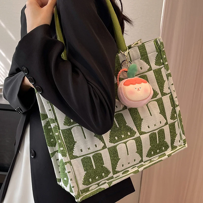 Süße Kaninchen Druck Leinwand Tasche
