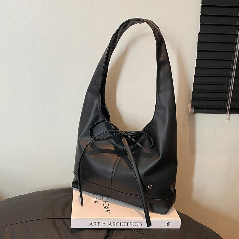 Bow-Detail Schlapp Hobo Tasche