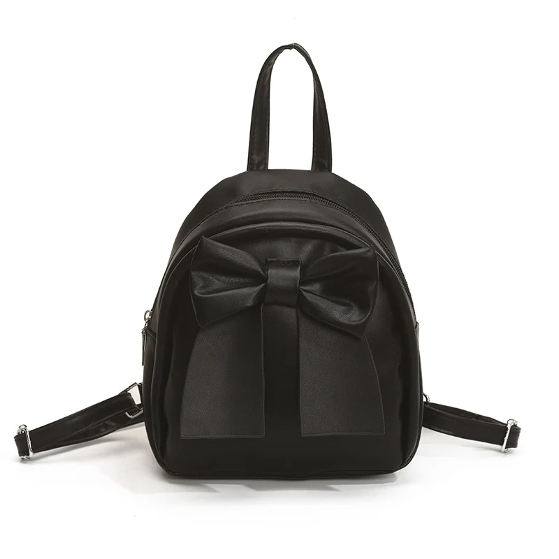 Bogenakzentierter Faux-Leder Mini-Rucksack