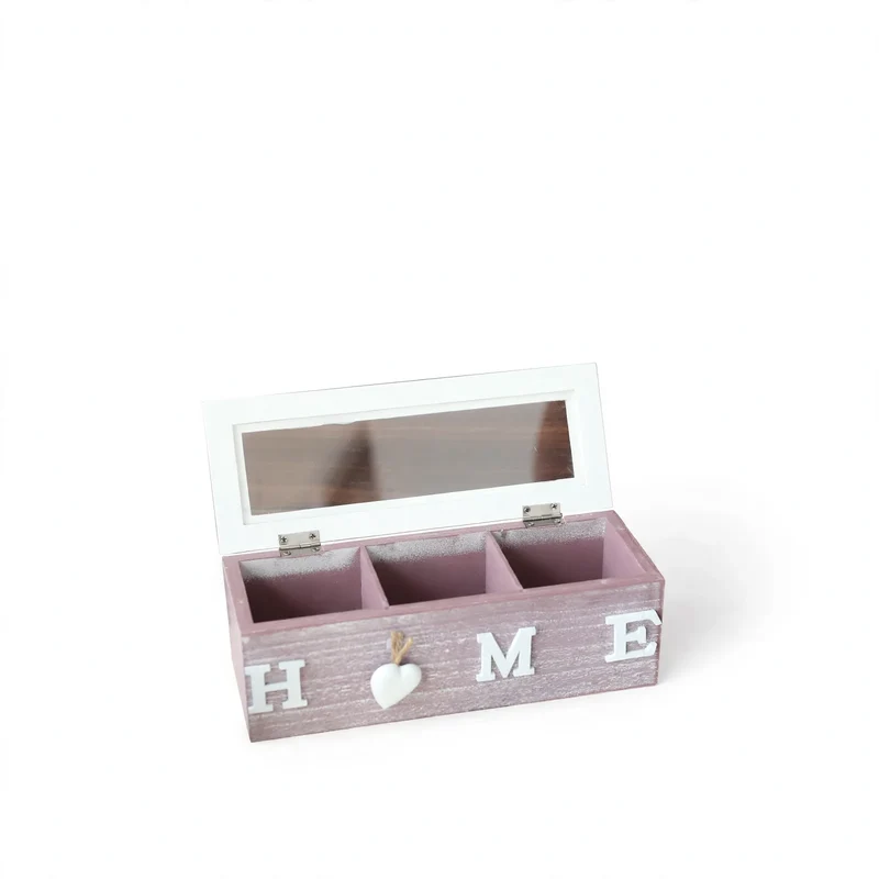 Holz-Aufbewahrungsbox mit Fächern, modernes Design