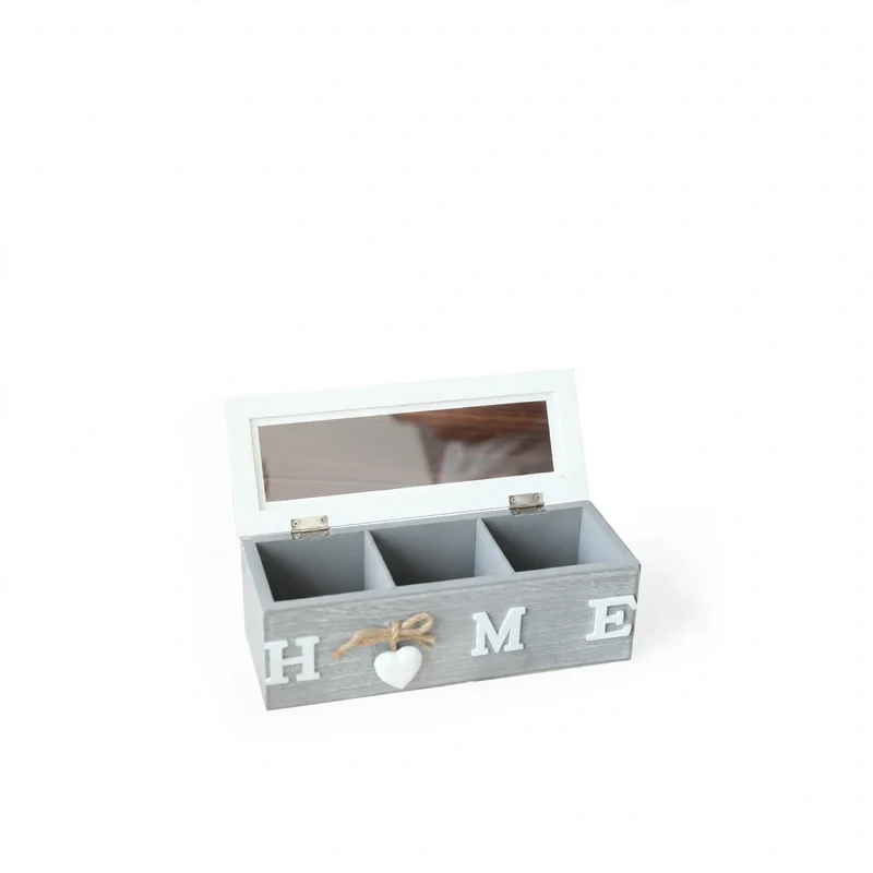 Holz-Aufbewahrungsbox mit Fächern, modernes Design