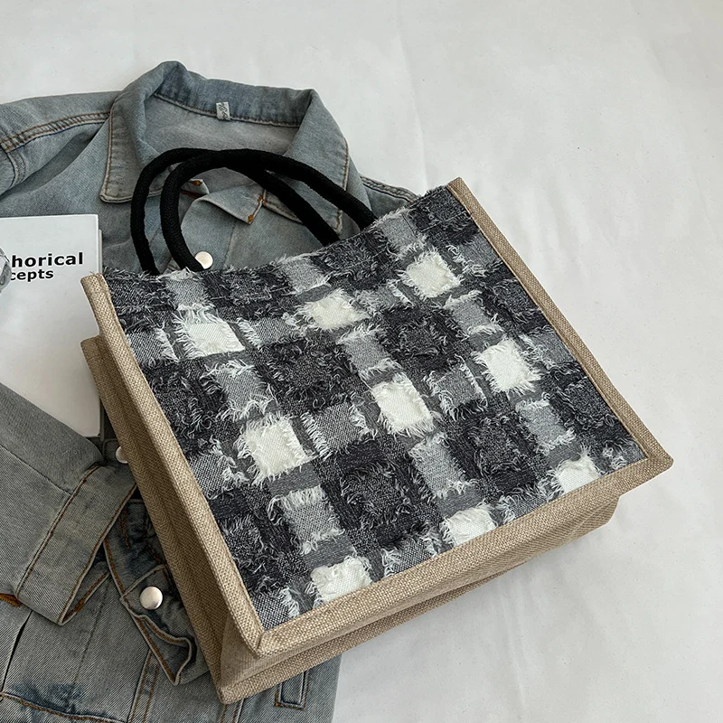 Lässige Tartan-Muster Tasche