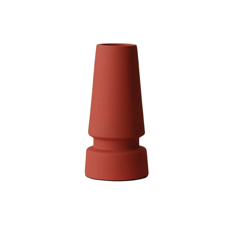 Geometrische Keramik-Vase im Nordischen Stil