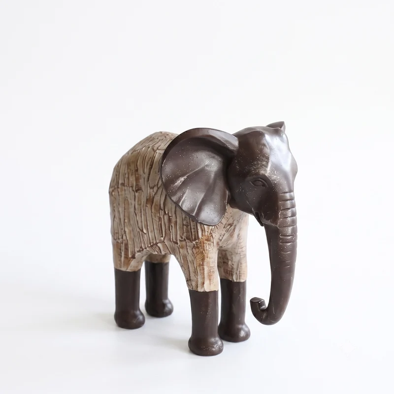 Elefanten-Dekofigur aus Kunstharz, europäischer Stil