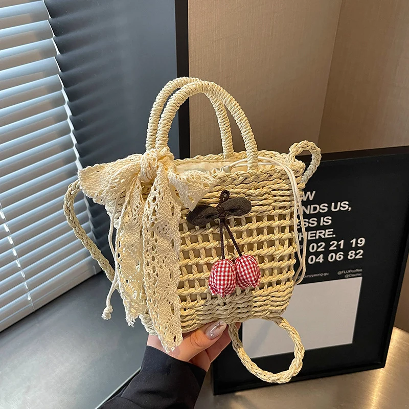 Bohemian Geflochtene Strohtasche