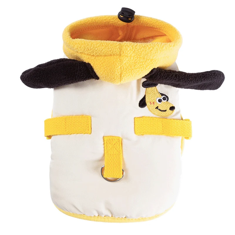 Haustier-Winterjacke mit Kapuze und Stickerei