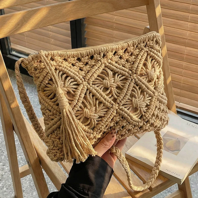 Bohemian Makramee Clutch-Tasche