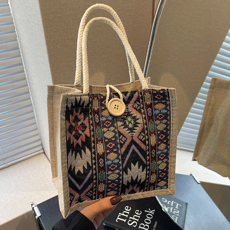 Bohemian geometrisches Muster Tote Bag