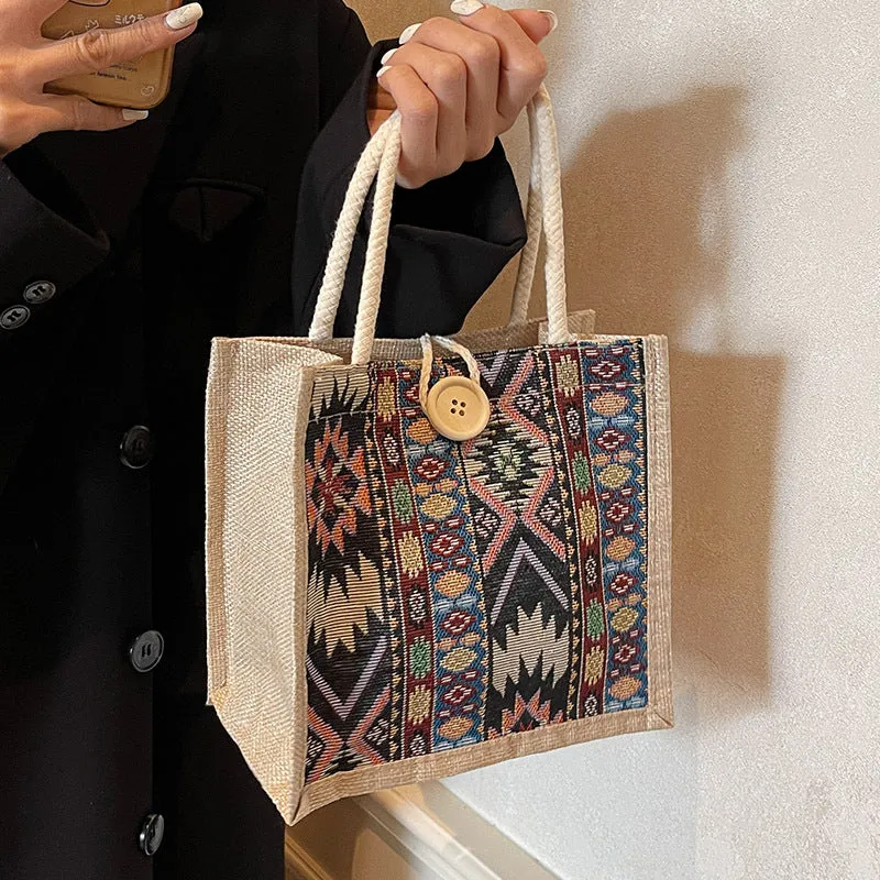 Bohemian geometrisches Muster Tote Bag