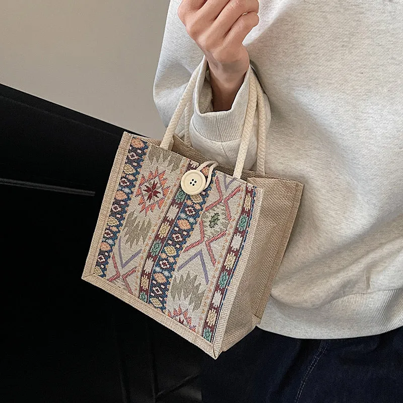 Bohemian geometrisches Muster Tote Bag