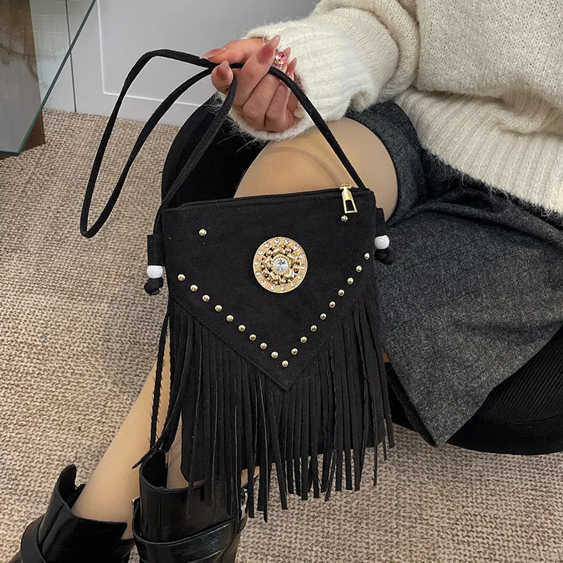 Bohemian Fransen Clutch Tasche