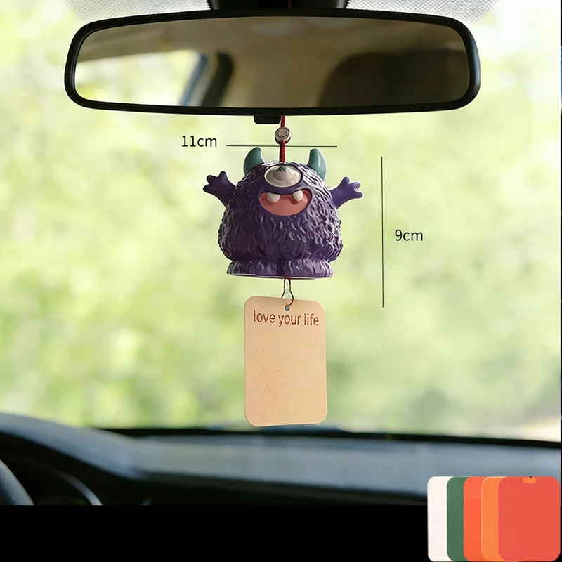 Duftanhänger für Rückspiegel mit Monstermotiv