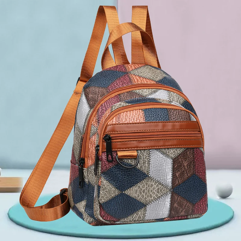 Stylische geometrisch gemusterte Mini-Rucksack für Frauen Brehn