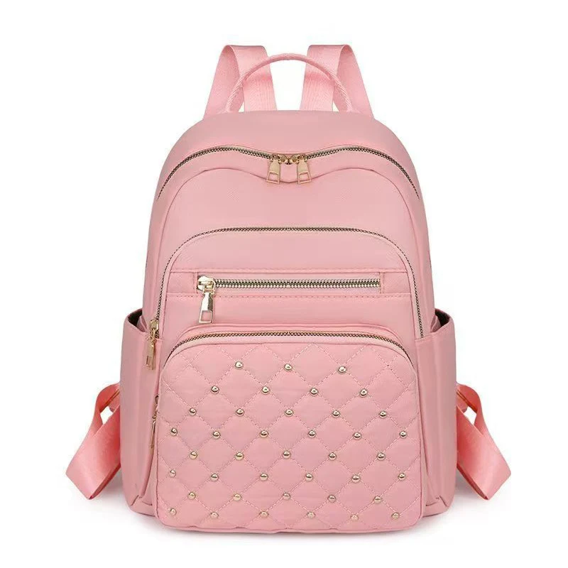 Damen gesteppter Rucksack mit dekorativen Nieten Brehn