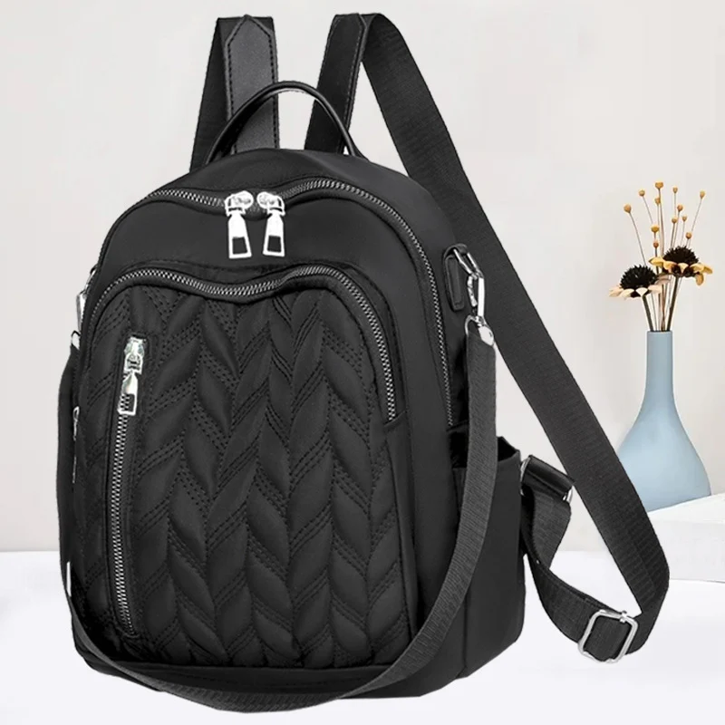 Damen Stepp-Rucksack-Handtasche Brehn
