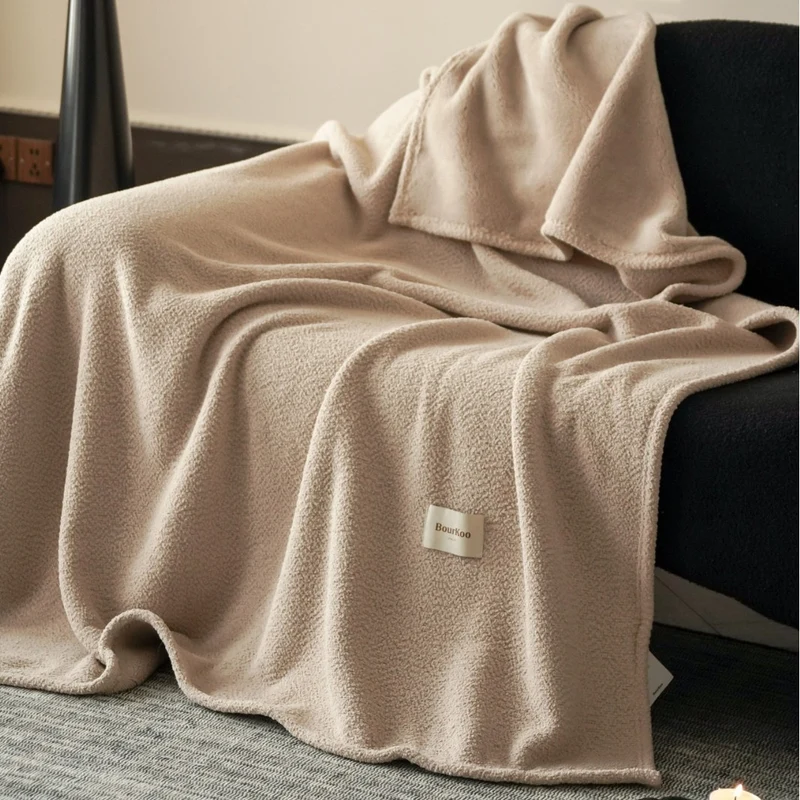 Doppelseitige Fleecedecke, einfarbig, 120–200 cm