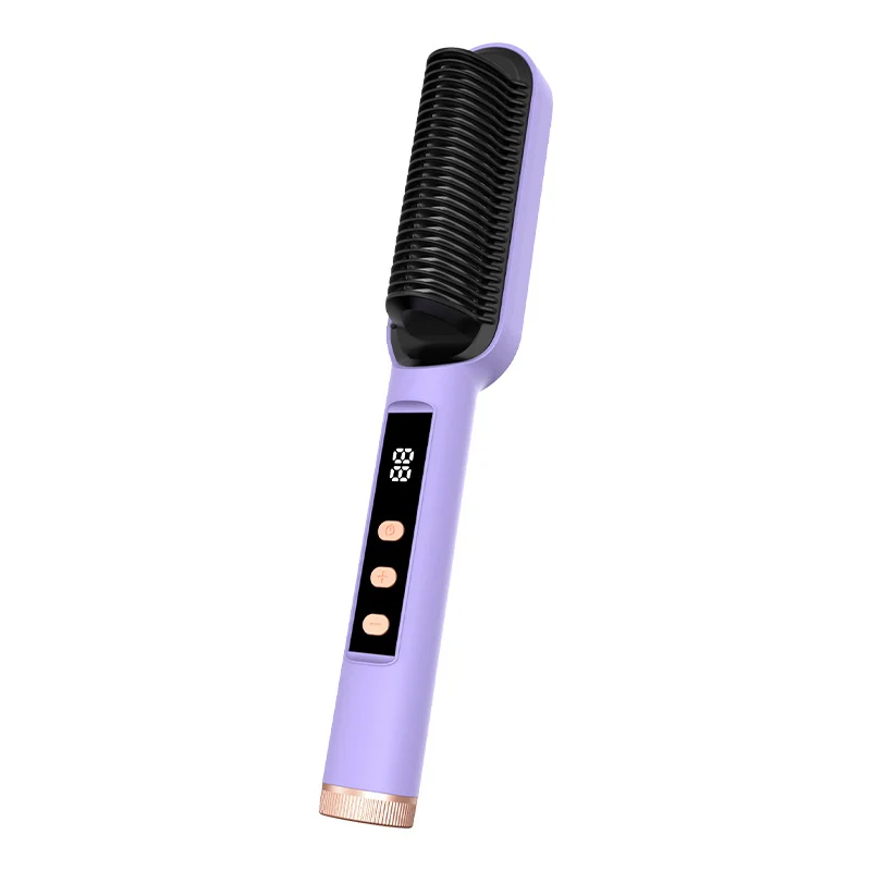 Digitale Haarglätterbürste mit Keramik, 5 Temperaturstufen
