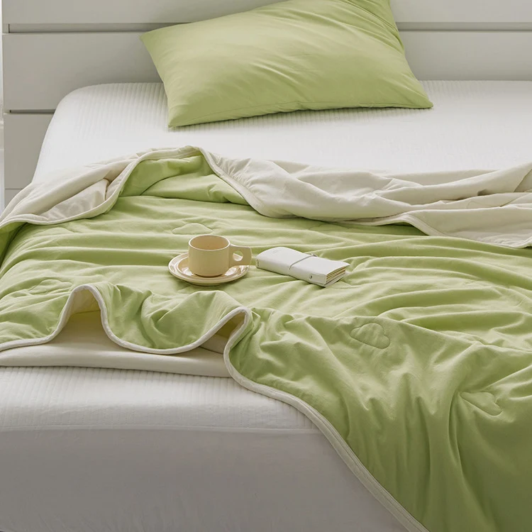 Sommerdecke aus Strickbaumwolle, maschinenwaschbar