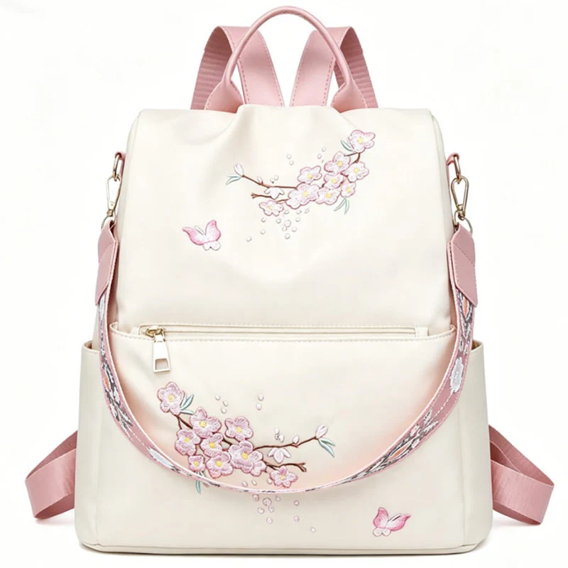 Damen bestickter Blumen Rucksack Brehn