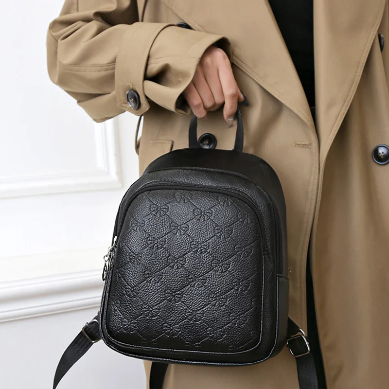 Damen Elegante Strukturierte Mini-Rucksack Brehn