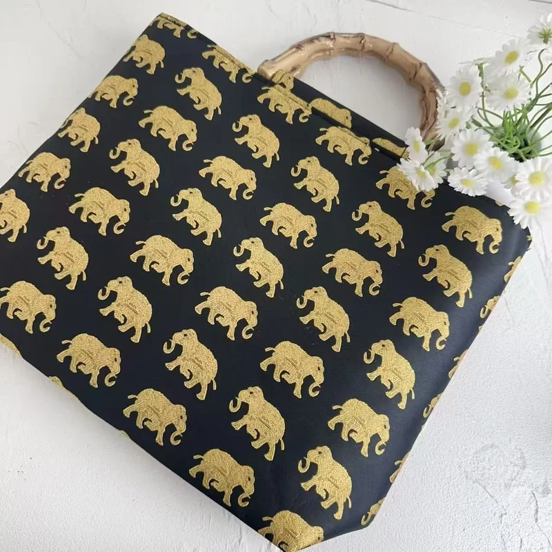Stilvolle Baumwolltasche mit Bambusgriff Skanto