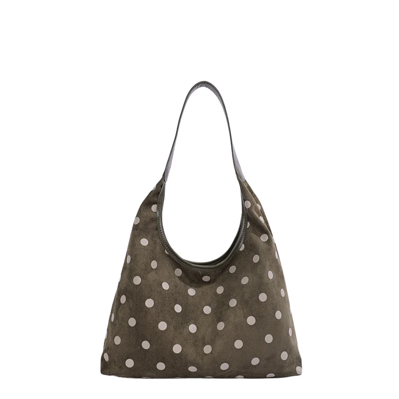 Polka Dot Wildleder Einkaufstasche