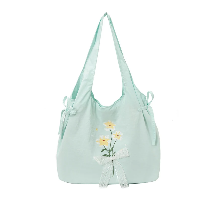 Blumenbestickte Schulter-Tote-Bag