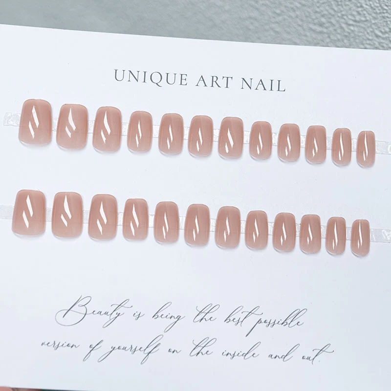 Elegante natürliche Finish Press-On Nägel