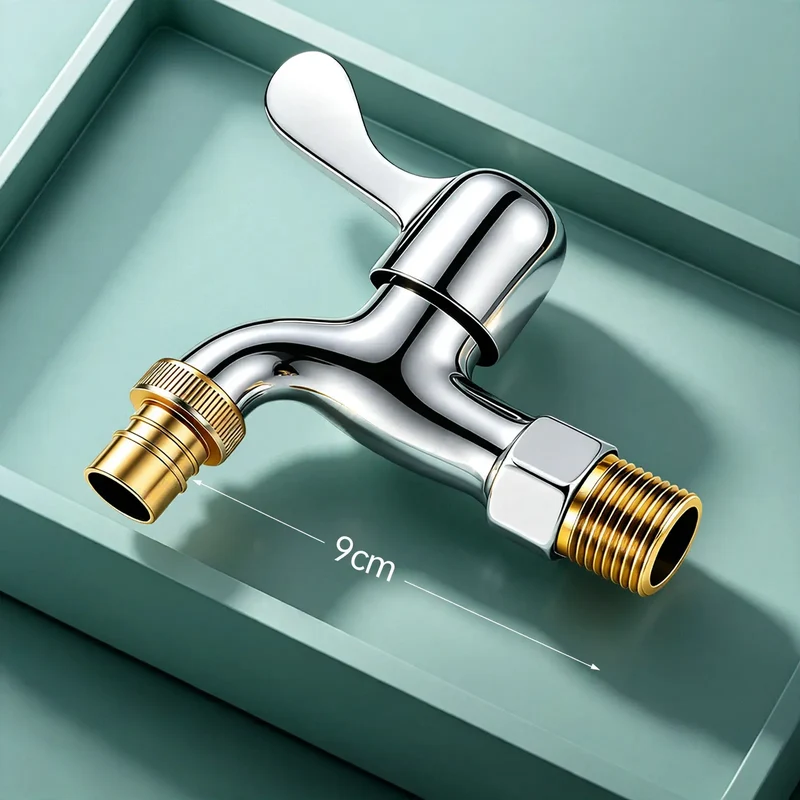 Edelstahl-Wasserhahn für Waschmaschine und Balkon