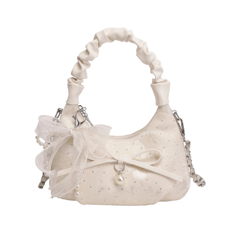 Elegante Schultertasche mit Schleifenverzierung