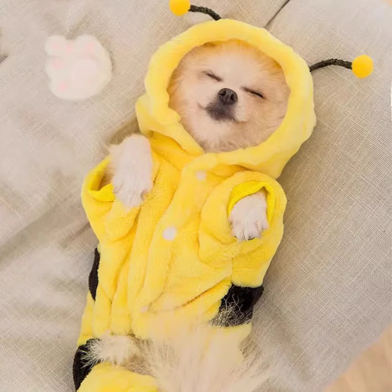 Fleece-Kostüm für Hunde und Katzen, 4-beinig