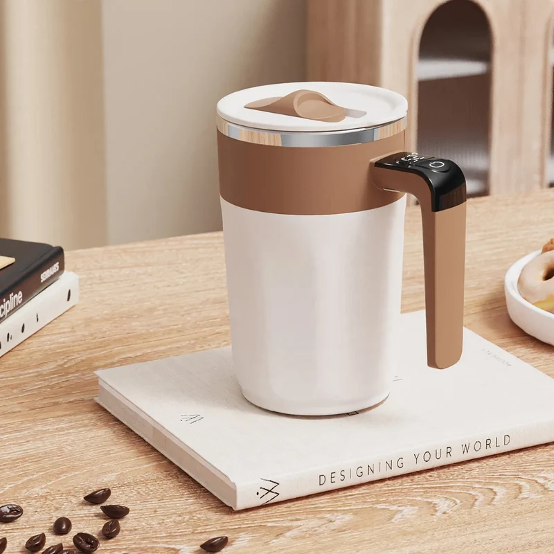 Selbstrührender Becher aus Edelstahl, 400 ml