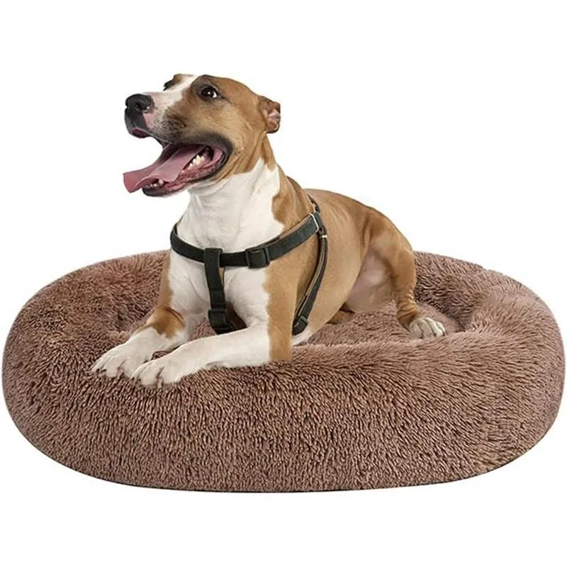 Rundes orthopädisches Plüsch-Hundebett