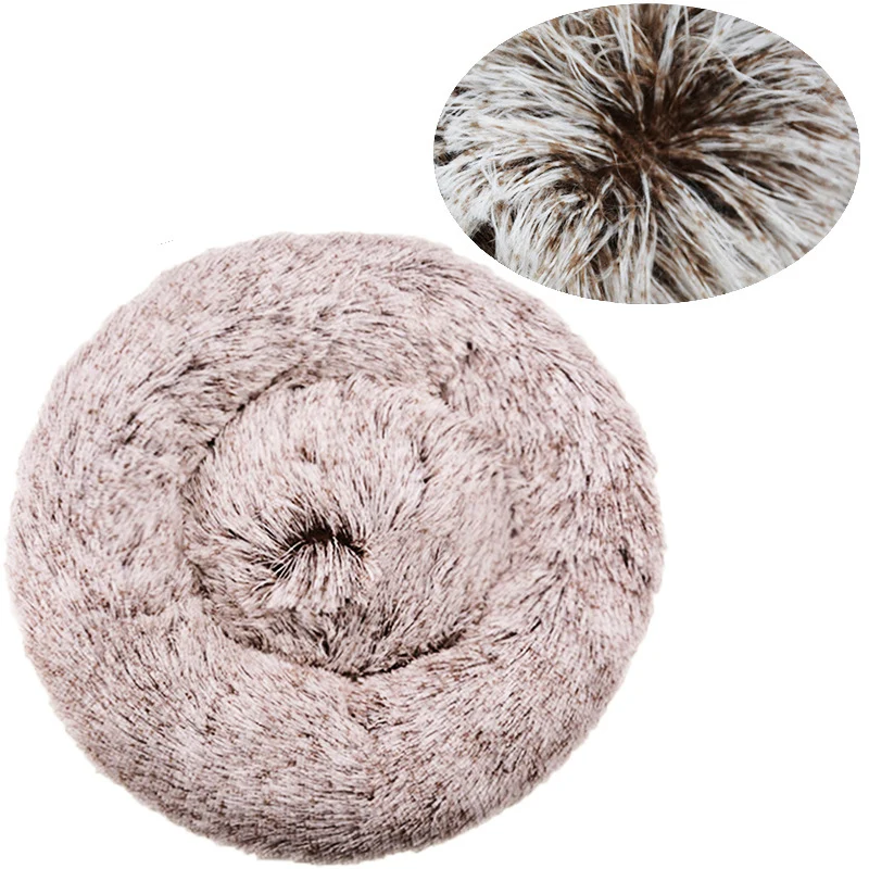 Rundes flauschiges Hundebett