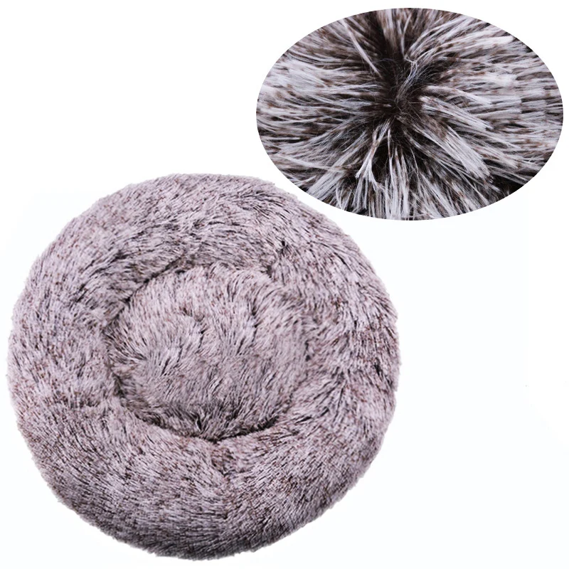 Rundes flauschiges Hundebett