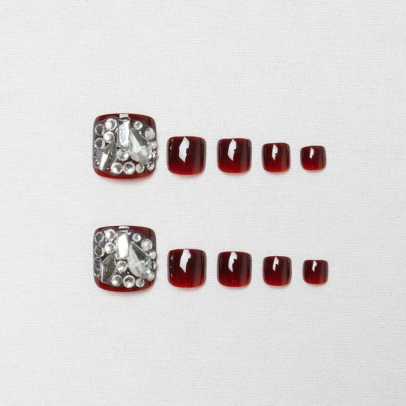 Dekorative Strass-Fußnagelkunst 1791110620