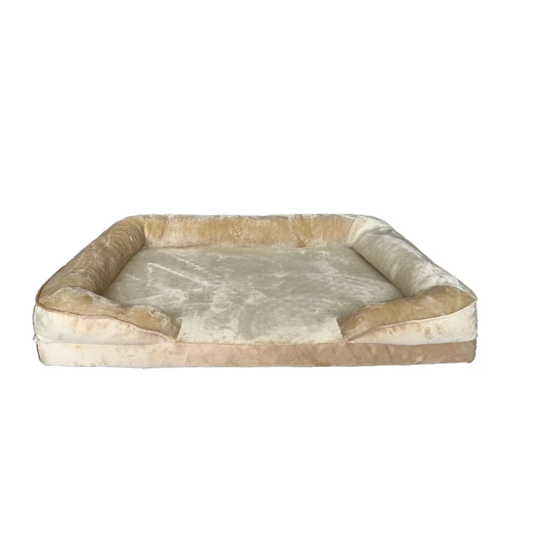 Plüsch-orthopädisches Hundebett mit stützenden Seitenwänden