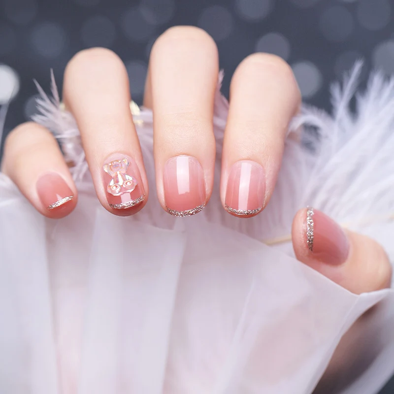 Elegante Glitter-Akzent Nagelkunst