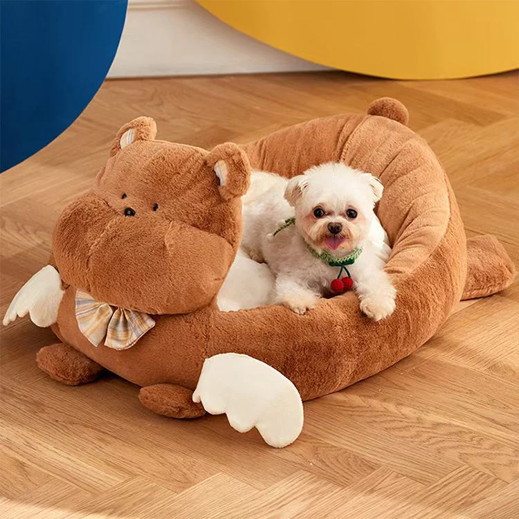 Plüsch-Lounge-Hundebett mit Tiermotiv