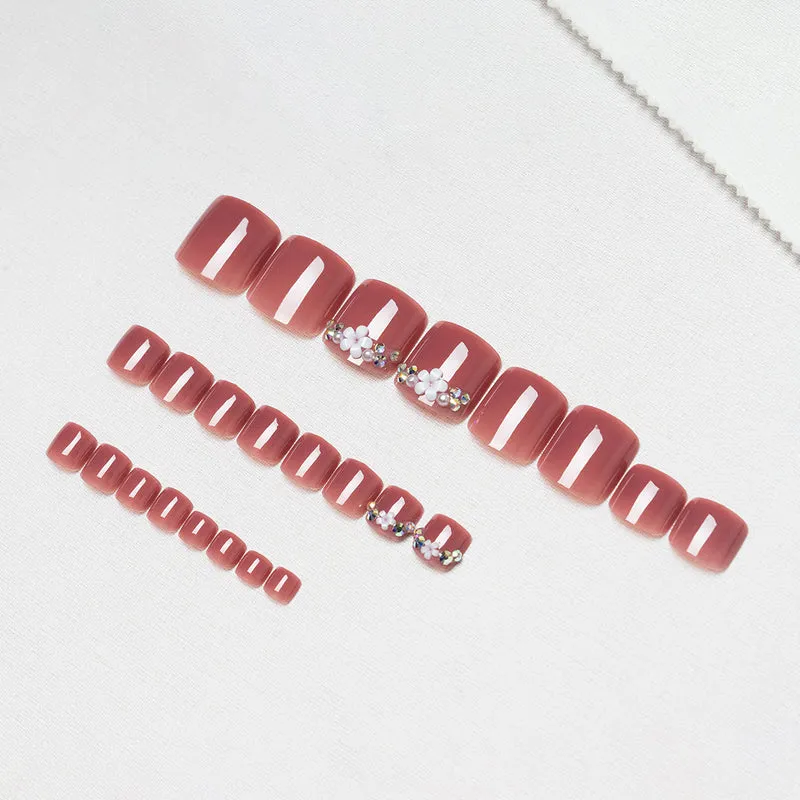 Dekorative Strass-Pediküre-Nagelkunst 1791110620