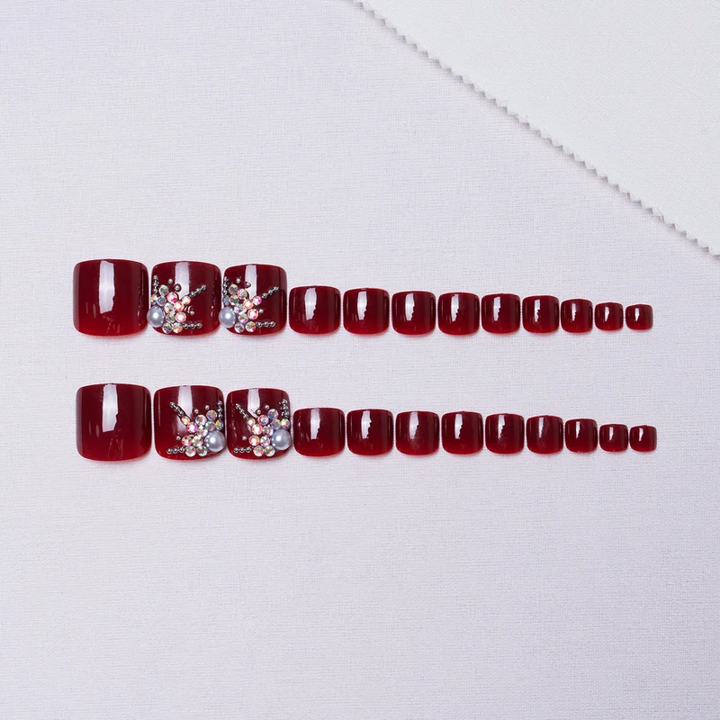 Dekorative Strass-Pediküre-Nagelkunst 1791110369