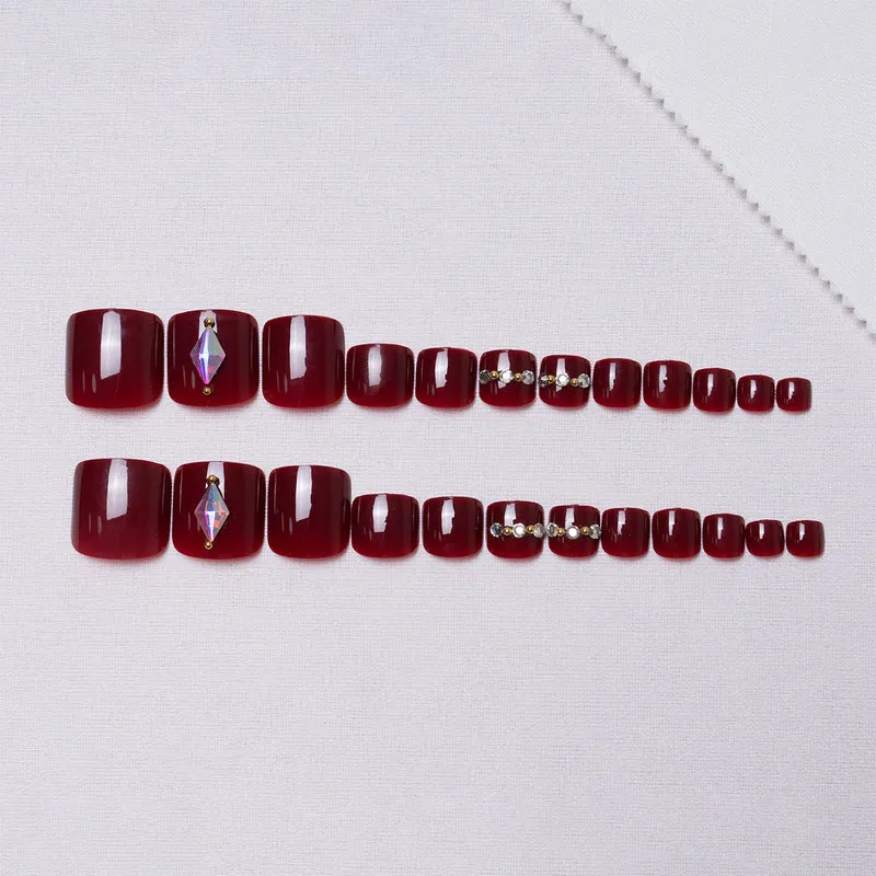 Dekorative Strass-Pediküre-Nagelkunst 1791110367