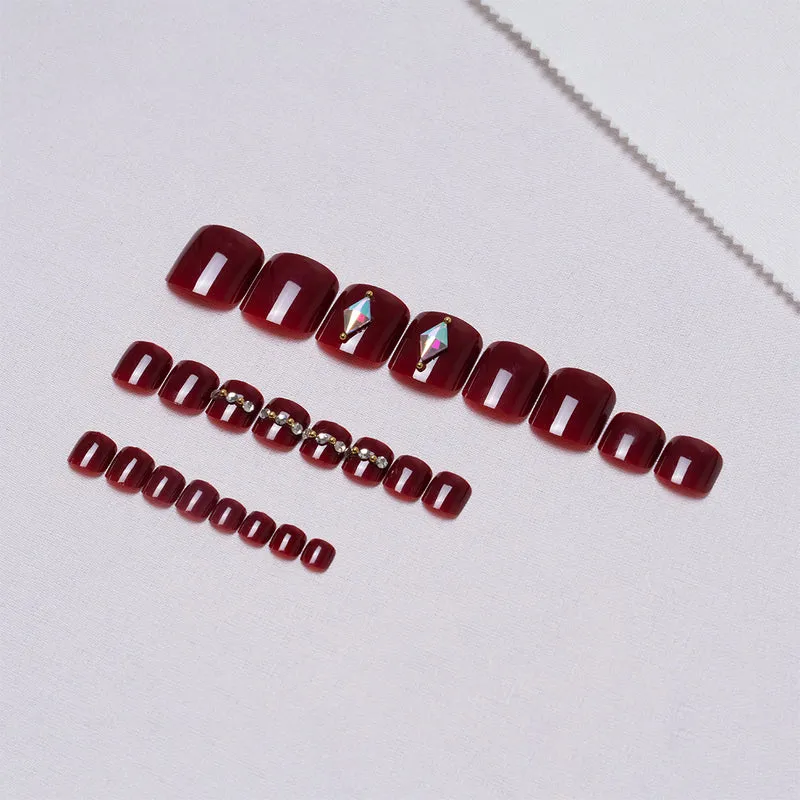 Dekorative Strass-Pediküre-Nagelkunst 1791110367