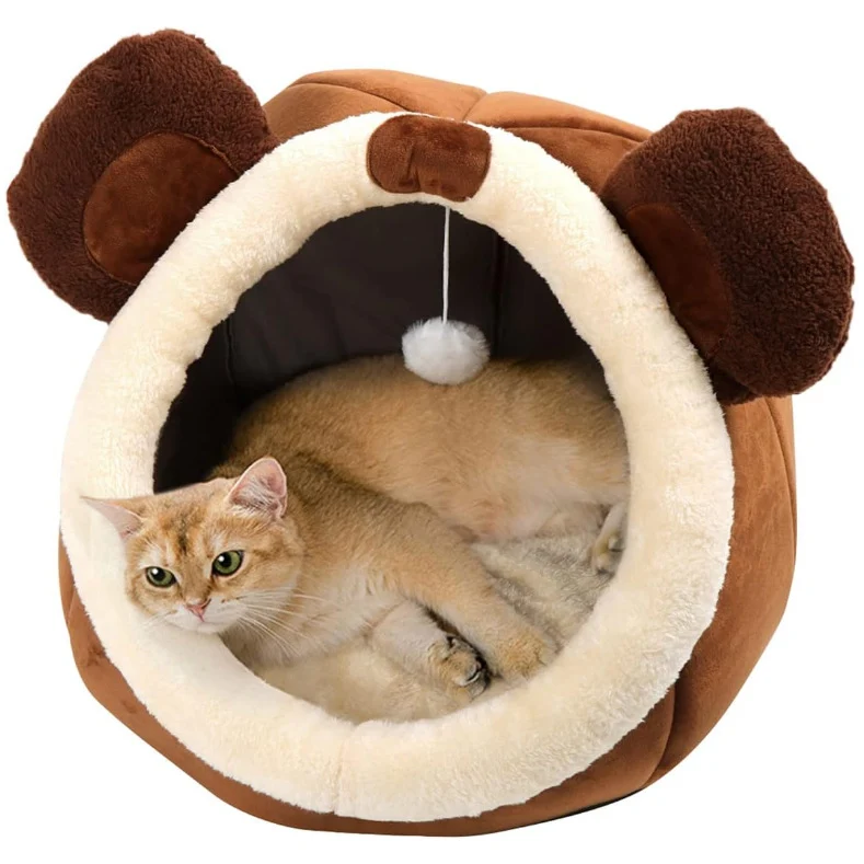 Kuscheliges Plüsch-Katzenversteck Hundebett